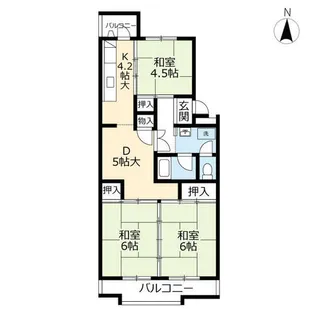 URもりつね【0060102号室】の間取り