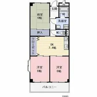 ウエストヒルズ【1階】の間取り