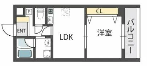 ドゥミルアン東大阪【5階】の間取り
