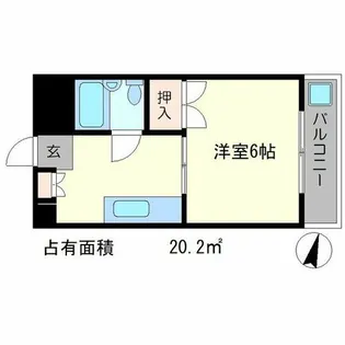 シャンブル望月【1階】の間取り
