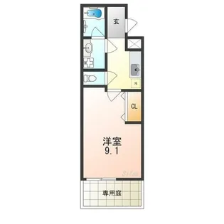 エスパシオ【1階】の間取り