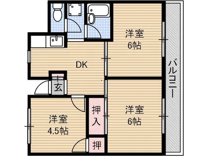 ピースフルハウス【303号室】の間取り