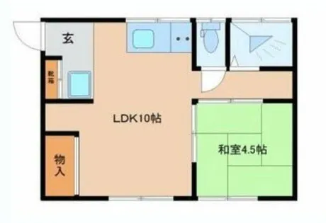 サイドキフネ【202号室】の間取り