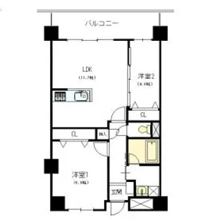 ブライトロード西宮【302号室】の間取り