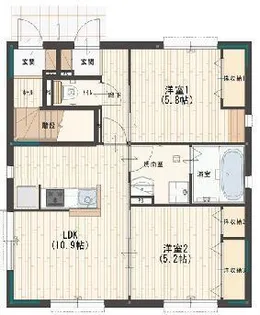 ガーネット【101号室】の間取り