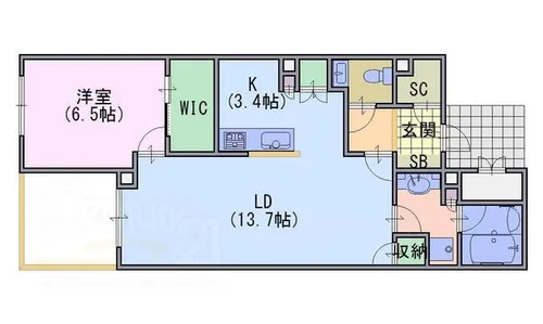 グランドメゾン京都御池通 407号【4階】の間取り