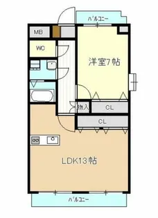 エスポワール竹越【5階】の間取り