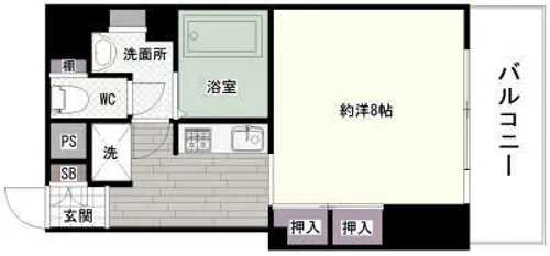 ハイツ三笠【205号室】の間取り