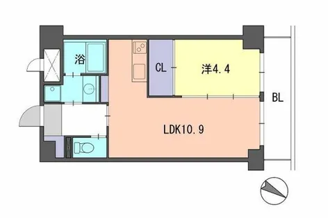 レジデンス住吉【1008号室】の間取り