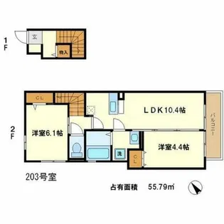 レグルス【2階】の間取り
