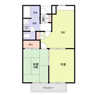 エステートピア阪口【103号室】の間取り