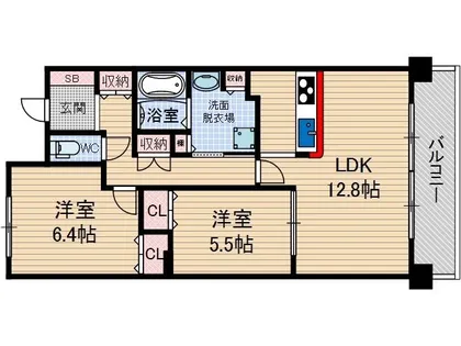 UURコート茨木東中条【208号室】の間取り