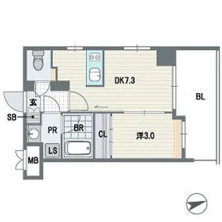 ルミナス桜坂【401号室】の間取り