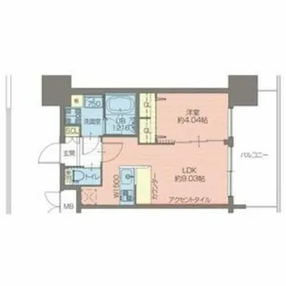 大阪府大阪市旭区高殿6丁目【マンション】の間取り