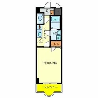 ルミエール八尾Ⅱ【9階】の間取り