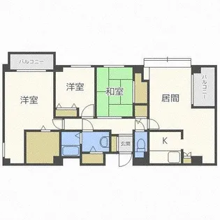 プルミエール麻生【102号室】の間取り