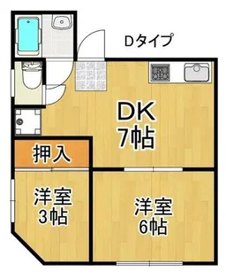 トミーズ住之江【4階】の間取り