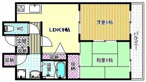 オーク国分【2階】の間取り
