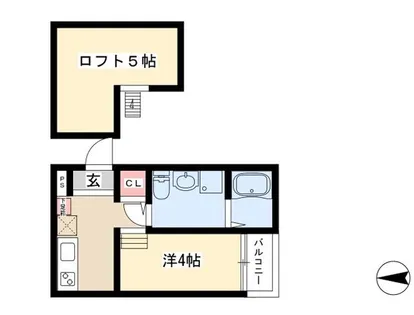 Vadoo【201号室】の間取り