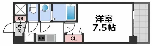 プレサンス堺筋本町センティス【8階】の間取り
