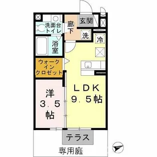 ローズガーデン【1階】の間取り