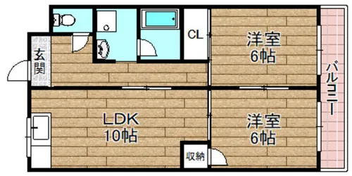 レジデントヒラノ【202号室】の間取り