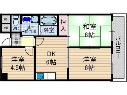 リバーサイド上野【3階】の間取り