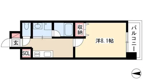 ララステージ熱田【605号室】の間取り
