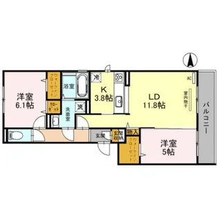 Daiwa City Ibaraki【301号室】の間取り