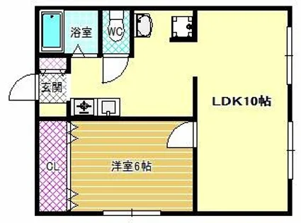 ハイツグレイス【1階】の間取り