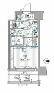 エスリード大阪梅田リュクス【6階】の間取り
