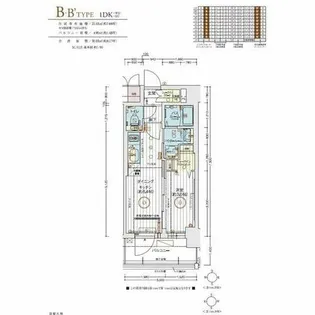 1DKの間取り画像