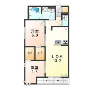 シャンピア北花田【3階】の間取り