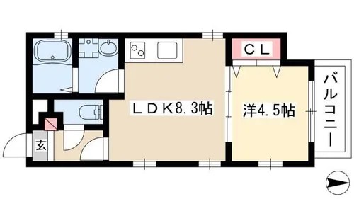 Cherim庄内通East【3階】の間取り