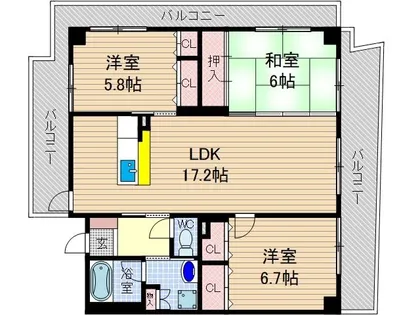Hale Laule’a【306号室】の間取り