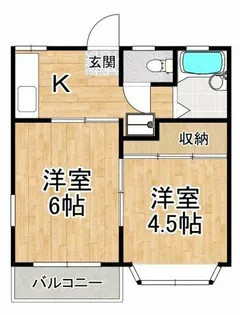 コーポラスしずⅡ【1階】の間取り