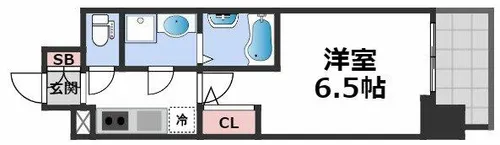 エスリード大阪城南グランデュクス【2階】の間取り