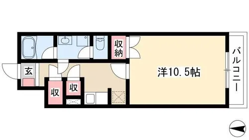 メゾンドール上泉【3階】の間取り