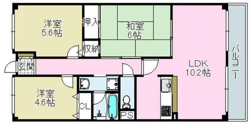 ライフ18【4階】の間取り