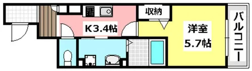シャーメゾン別院【301号室】の間取り