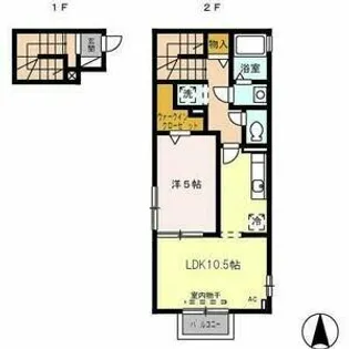 グレイスフルII【2階】の間取り