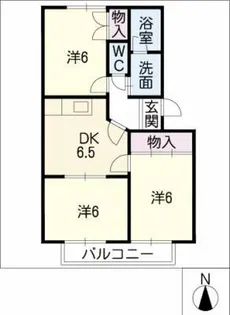 グリーンガーデン諏訪【2階】の間取り