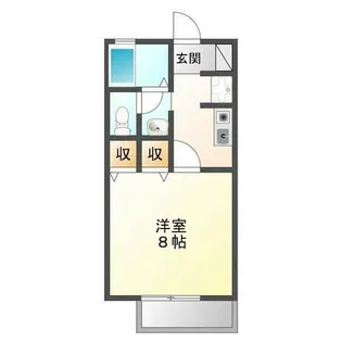 シャンテ ラ ヴィ北島 WEST【105号室】の間取り
