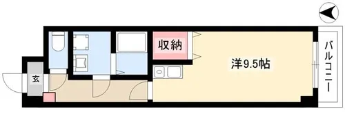 Reveur十一屋【4階】の間取り