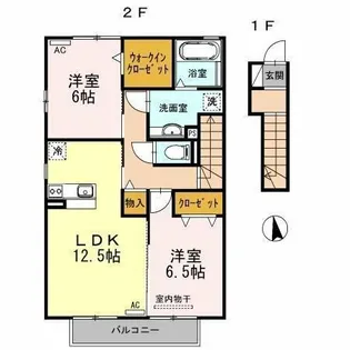パークサイド東出 Ⅱ【202号室】の間取り