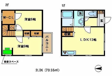 ACASA高辻【1階】の間取り