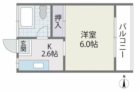 アプリコット渡辺通り【1階】の間取り