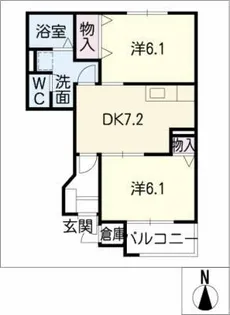 ジュネス茶屋【1階】の間取り