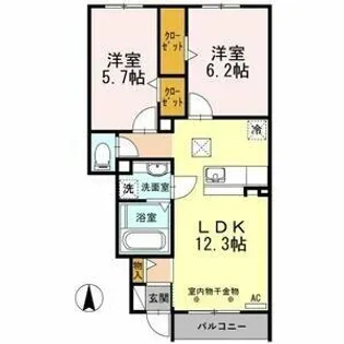 セジュールEX【1階】の間取り