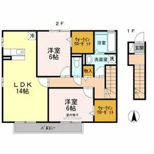 グラニュータウン D棟【2階】の間取り